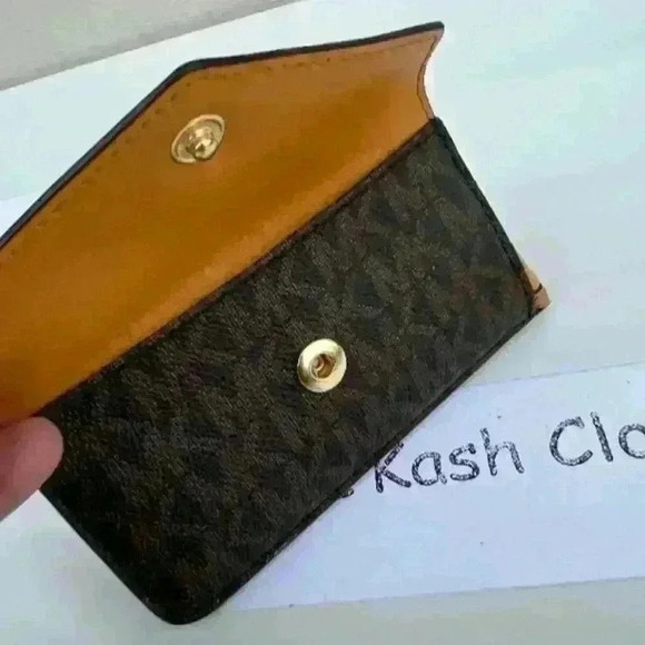 Michael Kors Card Case Wallet Small Zip Marigold - Picture 5 of 5